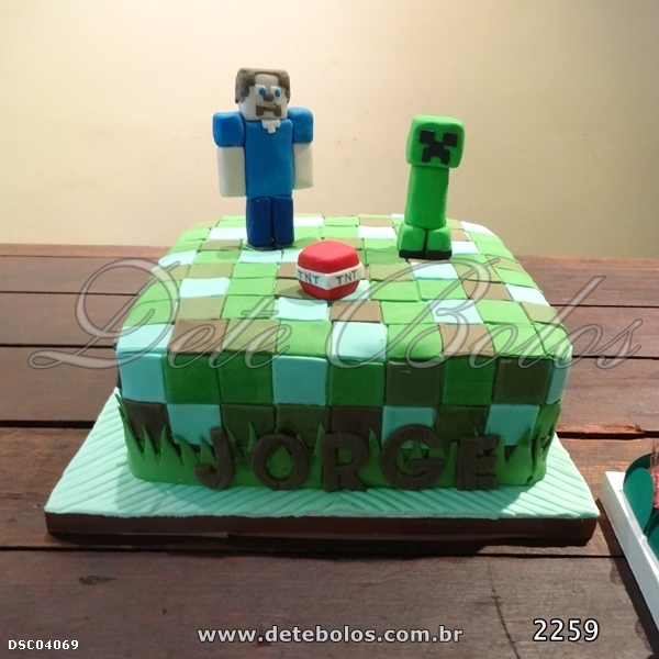 Dete Bolos - Minecraft - Dete Bolos - Bolos Decorados e Cursos